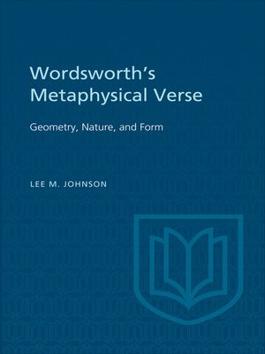 cover image of Wordsworth's Metaphysical Verse